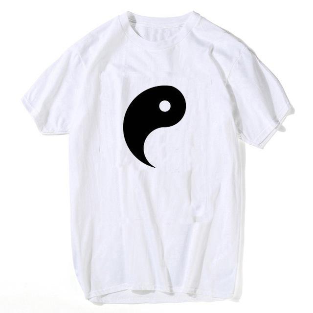 Black and White Yin Yang Couple Shirts