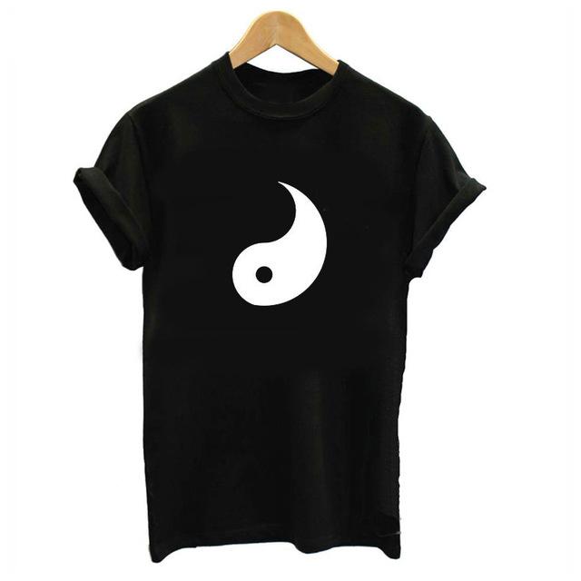 Black and White Yin Yang Couple Shirts
