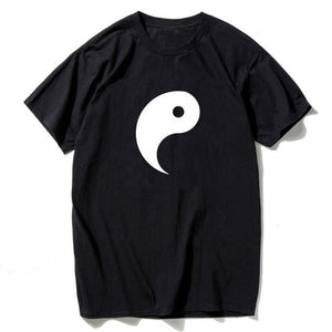 Black and White Yin Yang Couple Shirts