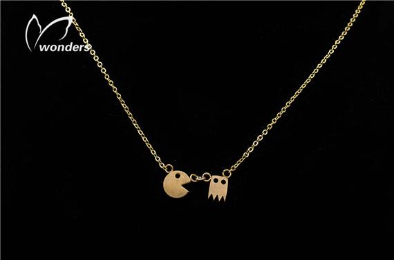 Pacman Couple Necklace