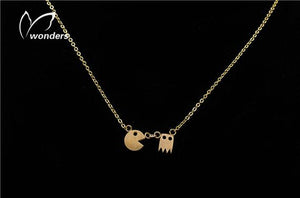 Pacman Couple Necklace