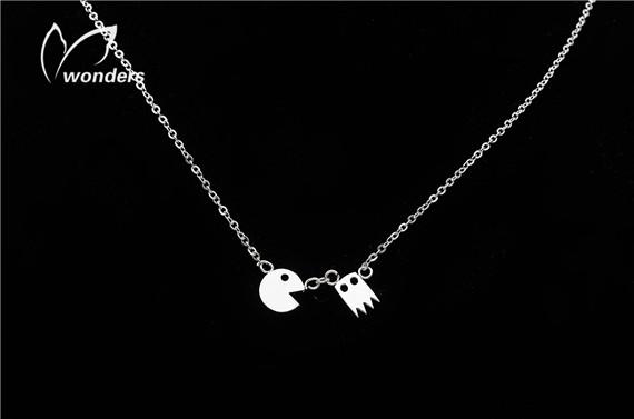 Pacman Couple Necklace