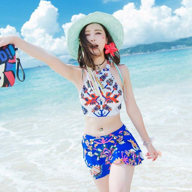 Blue Aztec Couples Swimwear