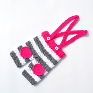 Twin Clothes Crochet Baby Hearted Hat & Pants Set Crochet Newborn Twins Clothing Set
