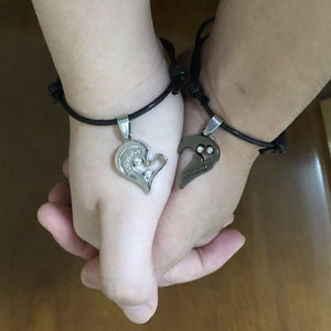 2 PCs/Set Heart-Shaped Couple Bracelets