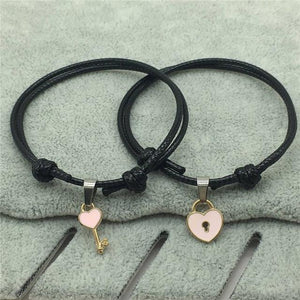 Heart Lock Couple Bracelet