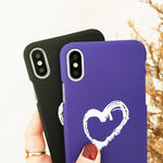 Heart Matte Couple Phone Cases