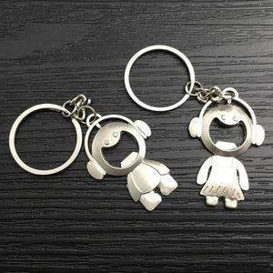 Bottle Opener Couple Key Chain