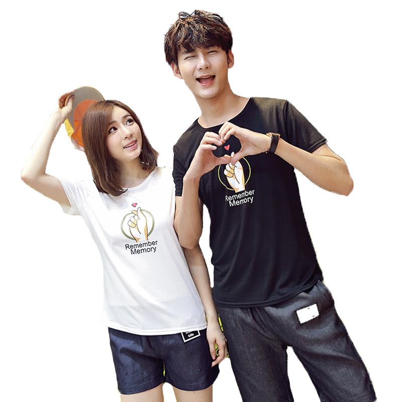Lovers Matching Outfits Korean Couple T Shirt For Couple Clothes