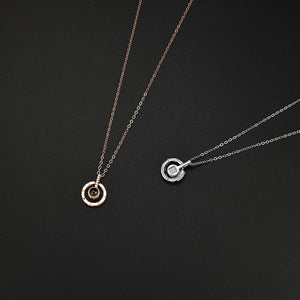 I Love You in 100 Languages Projection Couple Necklace