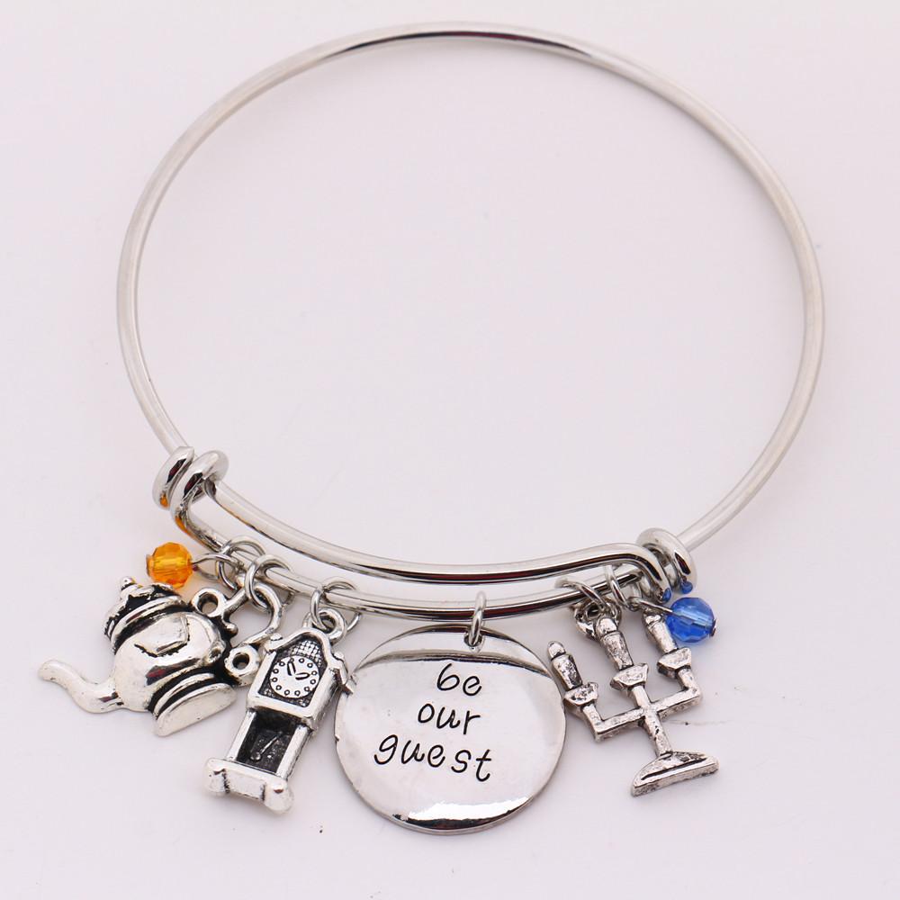 Beauty and the Beast Collection "be our guest" with Charms Bracelet Christmas Gift