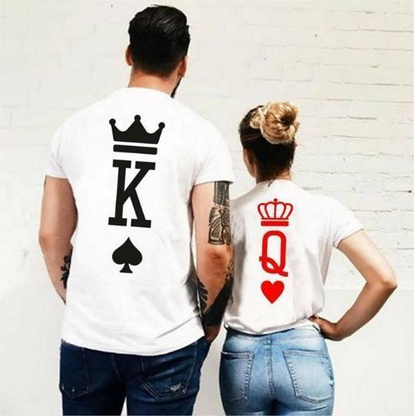 King & Queen Card Back Shirts - Valentine's Day Special